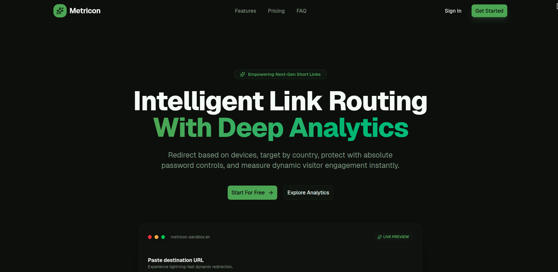 Metricon Telemetry & Link Infrastructure